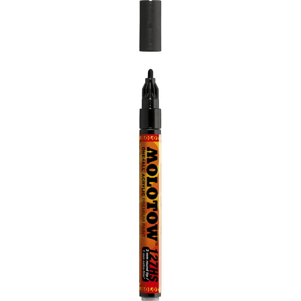 Molotow ONE4ALL signal black 2mm refillable pump alcohol-based artist marker